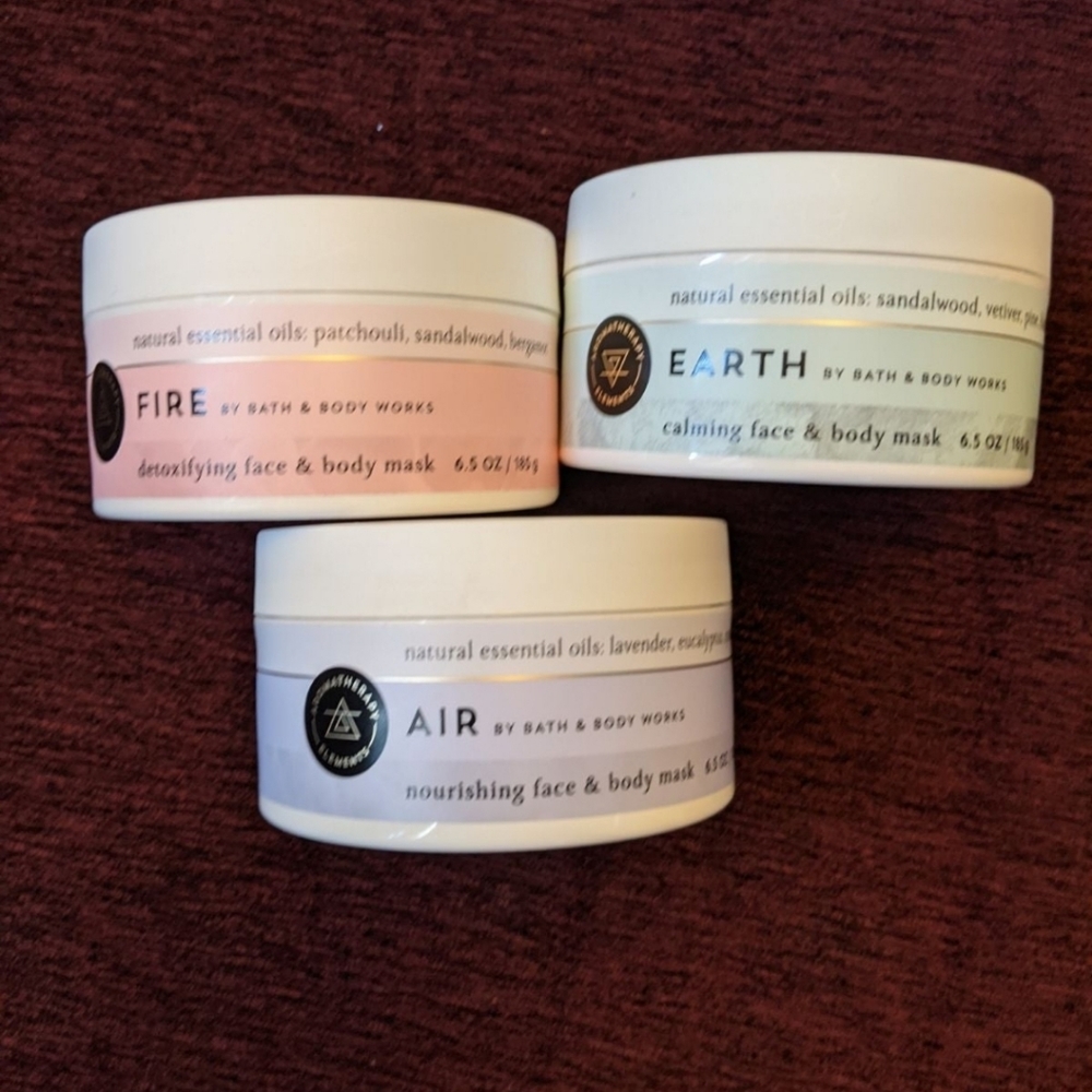 Aromatherapy elements face and body masks by bath and body works
